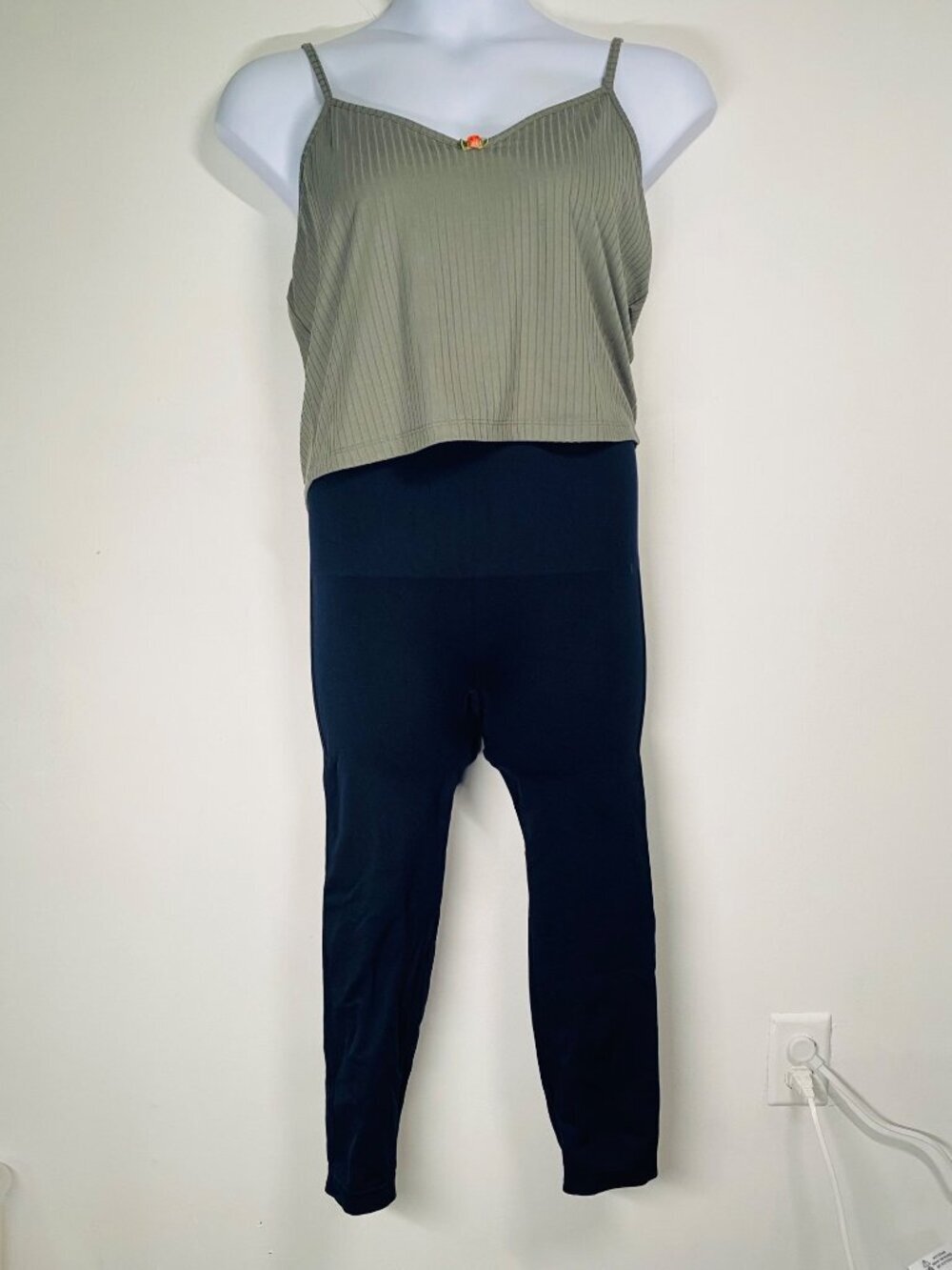 Spanx Womens High-Waisted Black Leggings 2X